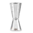 thumbnail image 1 of Soidarity 1/2 Uds doble transparente Jigger oz taza de resina de plástico leche té café mezcla Oz escala taza de medición Home Bar se aplica Kits de desorden para acampar L Soidarity  HW5710-02, 1 of 6