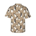 thumbnail image 3 of Daiia Lovely Penguin Hawaiian Shirt for Men Gentle Cotton Regular Short Sleeve Casual-3X-Large, 3 of 9