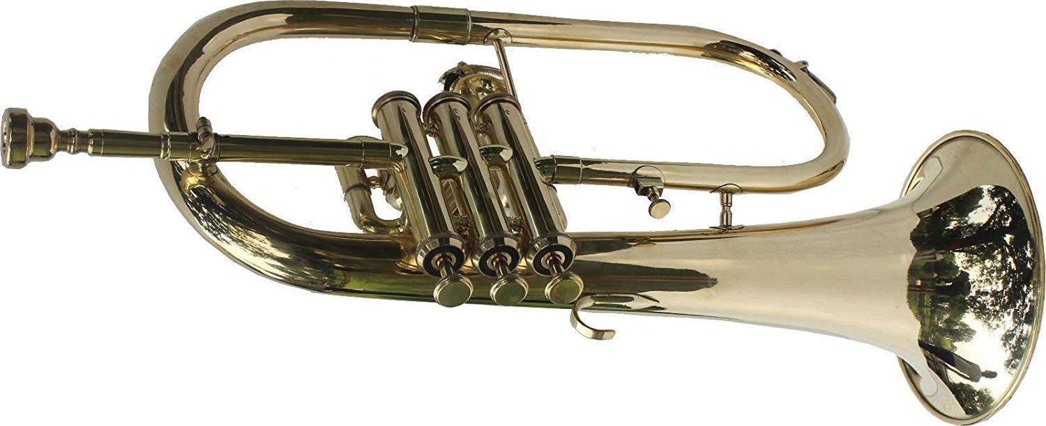 Sai Musical Flugel Horn 3 Valve brass Bb With Free Hard Case+Mouthpiece MUSICALS