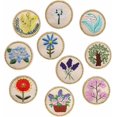 thumbnail image 2 of Parche termoadhesivo bordado, 23 piezas de parches termoadhesivos con flores variadas para manualidades, costura y ropa, 2 of 5