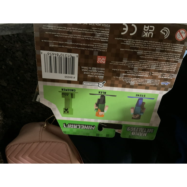 3pc MINECRAFT (2024) Nano Metalfigs: Steve/Alex/Creeper Die Cast