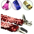 thumbnail image 4 of LINLIN Womens Glitter Sequins Elastic Y-Shape Adjustable Braces Clip-on Suspenders for Men, 4 of 5
