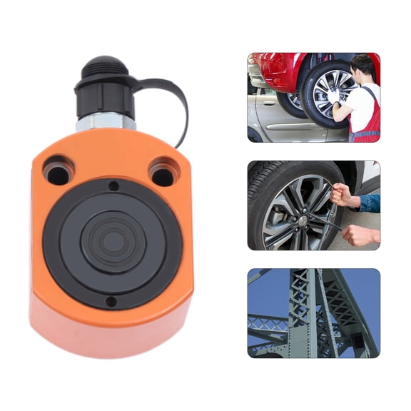 20T Hydraulic Cylinder Jack Mini Hydraulic Ram Multi-Acting Low Profile Lifting Cylinders for Machinery Shipbuilding (Cannot Retract Automatically)