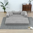 thumbnail image 6 of Miniyam Convertible Sleeper Sofa Bed, Compression Folding Sofa with Pillows, No Assembly Required, for Living Room, Bedroom - Light Gray, 6 of 10