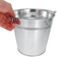 thumbnail image 3 of unbranded Small Metal Bucket with Handle Plated Silver for Storage and Floral Arrangements, 3 of 8