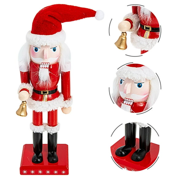 HOOWIFFY 1Pcs Nutcracker Christmas Decor Santa Red Wood Traditional Holiday Season