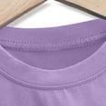 thumbnail image 5 of CPNG Girls and Boys 2 Piece Short Set Kids Summer Outfit Solid Color Short Sleeve T-shirt Elastic Waist Shorts Set(Purple,9-10 Years), 5 of 7