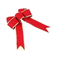 thumbnail image 1 of Injueey Adornos navideños con lazo ligero, cinta hecha a mano, decoración de árbol de flores, lazos intermitentes tejidos, nudo, fiesta de Kits de decoración para fiestas Rojo, 1 of 6