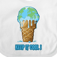 thumbnail image 4 of Inktastic Keep It Cool Melting Earth Ice Cream Cone Boys or Girls Baby Bib, 4 of 4