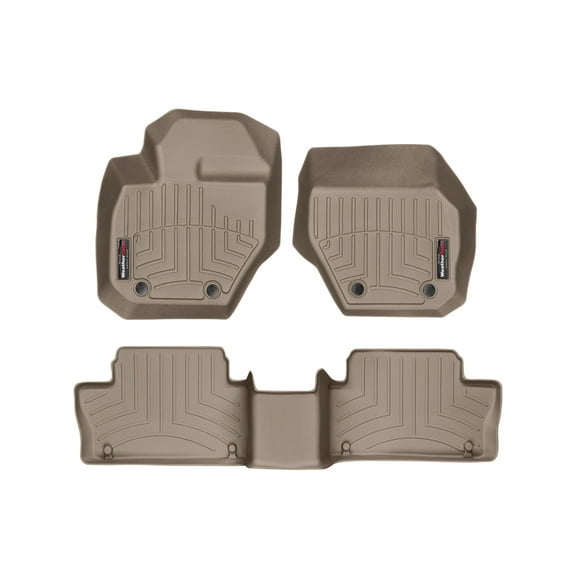 WeatherTech Custom Fit FloorLiners compatible with 2010-2017 Volvo XC60 - 1st & 2nd Row, Tan