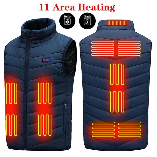 DPTALR Plus Size Heated Vest For Men And Women Dual Control 9 Heating Vest Heated Jacket Winter Heating Vest