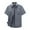 j-Grey33372, variant on LIIPEE Men Shirts Casual Loose Fit Solid Color Short Sleeve Lapel Summer Shirt Male Button Up Fashion Tops With Pockets Outdoor Comfortable Breathable Soft Daily Shirts,Blue,L