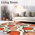 thumbnail image 2 of ODIKA 8'x10' Machine Washable Non-Slip Area Rug, Bountiful Harvest Botanical Countryside Decorative High Traffic Rug with Pad, Orange, 602046, 2 of 8