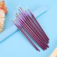 thumbnail image 4 of Pinceles profesionales de nailon con mango morado para pintar, juego de 12 piezas para acuarela y arte acrílico, punta redonda, 4 of 8