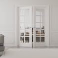 thumbnail image 2 of 56" x 80" 10-Lite clear Glass Primed French Doors Double Doors With Hardware / Handle, 2 of 8