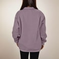 thumbnail image 5 of Povozer Women's Half Zip Oversized Sweatshirts Fleece Long Sleeve Hoodies Casual Sweaters(Pink,XL), 5 of 5