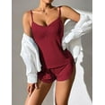 thumbnail image 6 of Ekouaer Womens Sleepwear Sexy Pajama Set Camisole Short Sets Soft Lingerie Pjs Sleep Cami 2 Piece Nightwear, 6 of 7