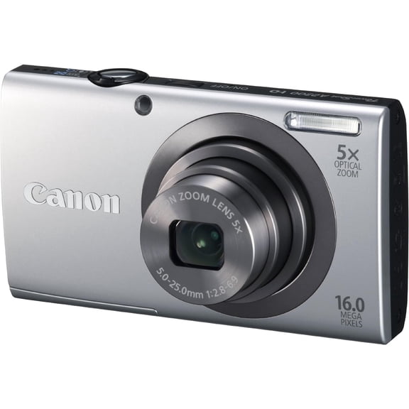 Canon PowerShot A2300 16.0 MP Digital Camera with 5X Optical Zoom (Silver)