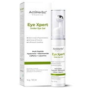 Advanced Multi-Peptide Under Eye Gel 15gm | Hyaluronic Acid, Niacinamide & Caffeine | Reduces Dark Circles, Puffiness & Fine Lines | Cooling Roll-On Formula | For Men & Women-15gm / 0.5 oz