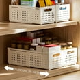 thumbnail image 3 of LEHOZIHEQ Plastic Storage Baskets, Shelf Baskets Storage Bins with Handles for Organizing, Narrow Organizer box for Organizing, Kitchen, Home, Office, 3 of 5