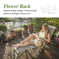 thumbnail image 5 of KAKOWELY 1pc Rectangular Flowerpot Hanging Rack Balcony Flower Rack for Home (White),12.8X"X6.1"X4.33", 5 of 5