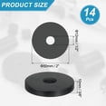thumbnail image 2 of 14 Pcs Espaciador de Goma Multiusos, 12mm ODx50mm IDx10 mm Grosor Aislamiento Antivibración para Hogar y Autos (Negro), 2 of 7