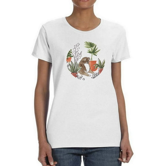 Purrfect Plants Collection C T-Shirt Women -June Erica Vess Designs, Female x-Large