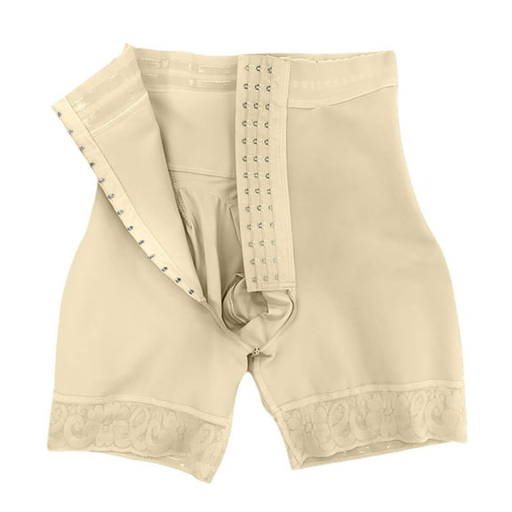 WMTBSRSW High Waisted Shapewear for Curvy Women Plus Size Tummy Control Shorts Butt Lifting Body Shaper Fajas Shorts with Three Breasted Hook Zipper Closure