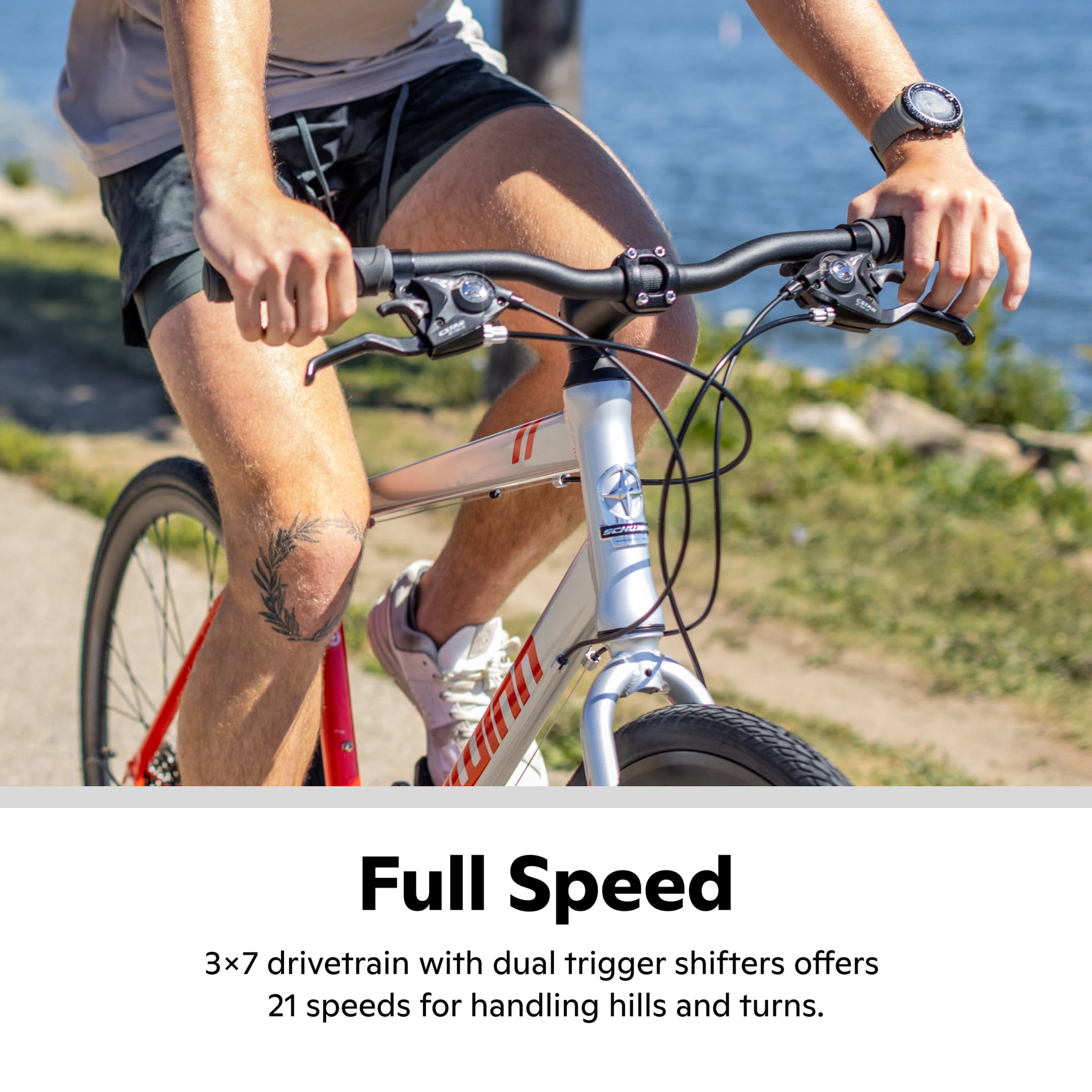 Schwinn Circuit Hybrid Fitness Bike, 700c Wheel, 21 Speeds, Silver / Red - Walmart.com Schwinn Circuit Hybrid Fitness Bike, 700c Wheel, 21 Speeds, Silver / Red - Walmart.com