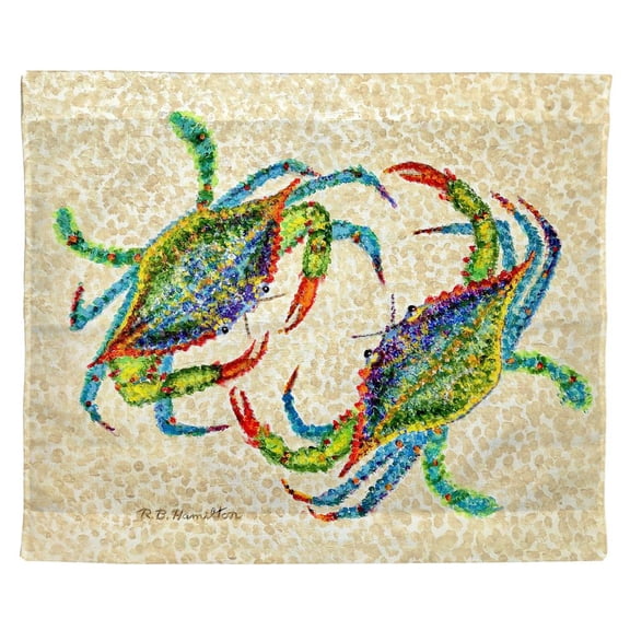 Betsy Drake Interiors Crab Dance Outdoor Wall Hanging 24x30