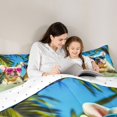 thumbnail image 4 of Homewish French Bulldog Animal Queen Comforter Set,Summer Beach Comforter Sets Queen,Green,Reversible,3pcs,1 Comforter and 2 Pillowcases, 4 of 7