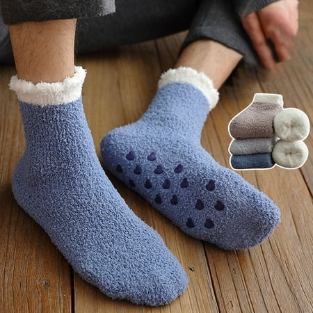 

Beechoice Thick Fuzzy Grippy Socks for Women and Men | Slipper Socks for Women | No Slip Non Skid Grip