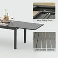 thumbnail image 2 of Homiyad Patio Dining Expandable Table, Metal Aluminum Outdoor Table for 6-8 Person Rectangular Table for Garden Lawn Porch Bistro(Black,1 Table), 2 of 5