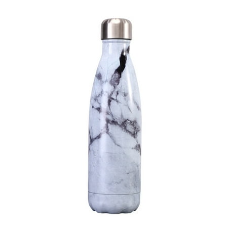 

500ml Thermal Bottle Portable Stainless Steel Marbling Insulated Drinks Flask Water Bottle for Hot Coffee Cola