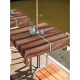 thumbnail image 2 of Square Outdoor Tablecloth with Umbrella Hole Western Barn Door Outside Table Cloth Waterproof Patio Table Cover Country Farmhouses Wooden Grain Brown Zipper Tablecloths for Picnic Camping 54x54 Inch, 2 of 8