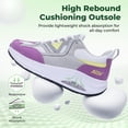 thumbnail image 6 of AOV Extra Wide Toe Box Arch Support Walking Shoes,Orthotic Plantar Fasciitis Tennis Sneaker,Gray&purple,US 9.5, 6 of 8