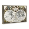 thumbnail image 4 of Stupell Industries Classic Inspired World Map History & Language Painting Brown Floater Framed Canvas Art Print Wall Art, 25 x 17, 4 of 10