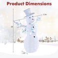 thumbnail image 3 of Gymax 5 FT Lighted Snowman w/Hat Scarf & Stars Zip Ties & Ground Stakes 140 LED Lights, 3 of 10