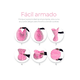 thumbnail image 3 of Cuna Moisés Plegable Portátil Mosquitero Bebe Colchon Niños Color Rosa, 3 of 4