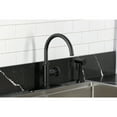 thumbnail image 4 of Kingston Brass KSD2430RNX Ostro Single-Handle 2-Hole Deck Mount Kitchen Faucet in Matte Black, 4 of 7