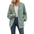 thumbnail image 5 of Wevis Women's Full Zip Hooded Jacket Long Sleeve Loose Casual Outerwear With Pockets, 5 of 6