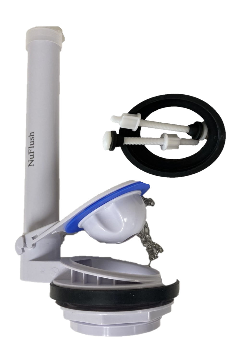 Crane Toilet 3.1 inch Flush Valve Assembly with Light Weight Silicone Flapper for 2 Piece toilets.