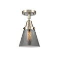 thumbnail image 2 of Innovations Lighting  Caden Cone - 1 Light 6" Flush Mount Plated Smoke/Brushed Satin Nickel, 2 of 5