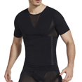thumbnail image 2 of Wancir Men's Sheer Compression Shirt Short Sleeve Muscle Support & Breathable for Gym/Daily Wear, 2 of 6