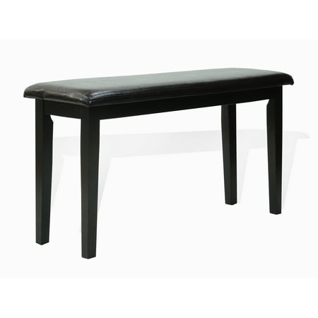 - SK New Interiors Dining Kitchen Solid Wooden Stained Bench Padded Seat, Espresso