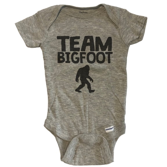 Team Bigfoot Funny Sasquatch Baby Bodysuit - Grey