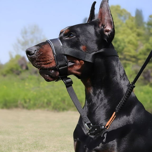 GASTROPOD 2026 New No-Pull Dog Head Collar Adjustable Dog Head Halter with Padded Nose Band Reflective Training Muzzle Leash for Medium Large Dogs for Walking,Training,Travel,Park