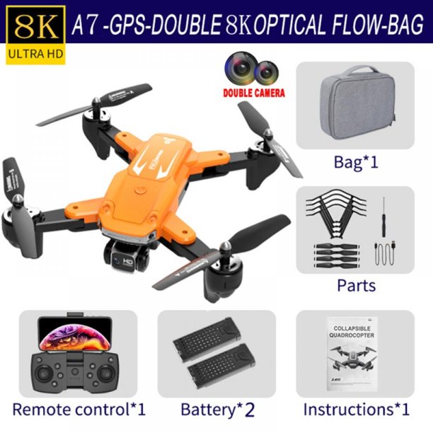 Foldable GPS Drones with 8K Camera for Adults, Quadcopter with 30Mins