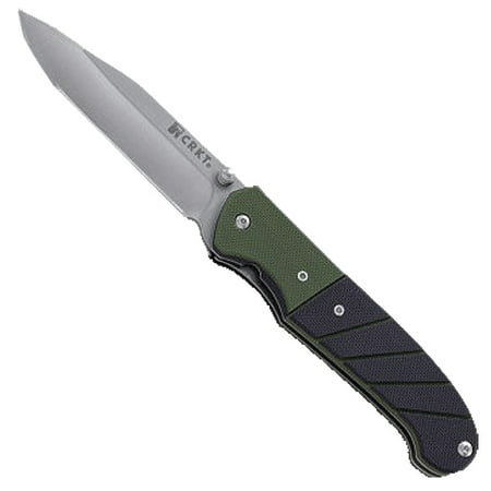 CRKT Ignitor 6855 Folding Knife with OutBurst Assisted Opening and Fire Safe Thumbstud Actuation with Satin Finish 8Cr13MoV Blade with Veff Serrations and Dual Color Green & Black G10 Handle (Best Crkt Folding Knife)