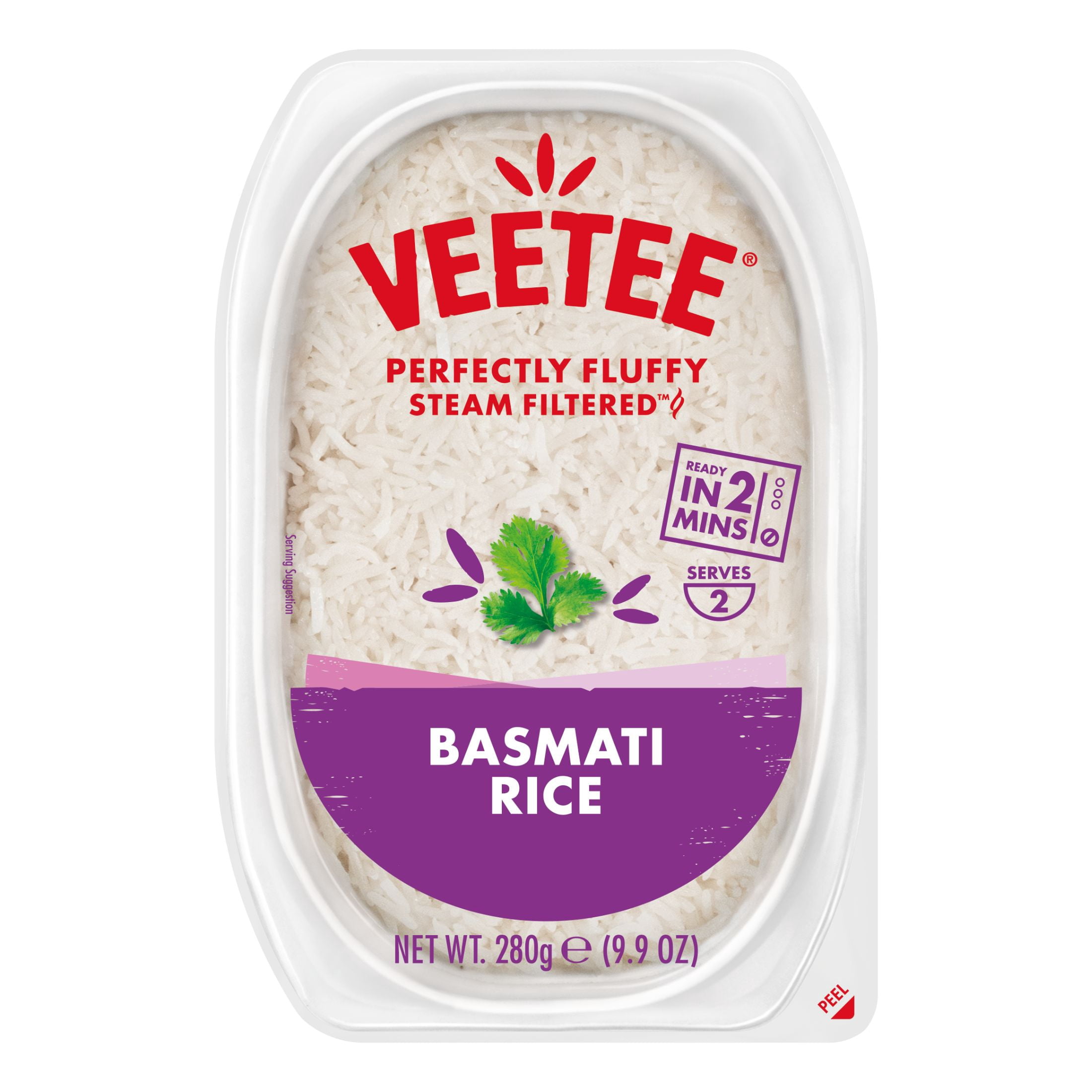 (2 pack) VeeTee-Heat and Eat Basmati Rice – 9.9 oz, Free from Artificial Ingredients.